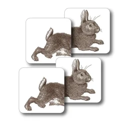 Thornback & Peel Rabbit & Cabbage Set of 4 Coasters