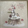 Paper Shed Design Rabbit and Bird Christmas Card