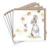 Paper Shed Design Rabbit and Leaves Set of 5 Notecards