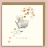 Ginger Betty Rabbit Writing a Note Greeting Card