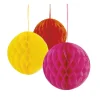 Talking Tables Rainbow Honeycomb Party Decorations - 3 pack