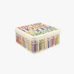 Emma Bridgewater Rainbow Toast Happy Birthday Square Tin