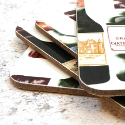 Corinne Alexander Red Bordeaux Coaster Set by