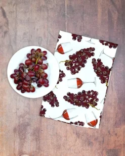 Corinne Alexander Red Wine Tea Towel by