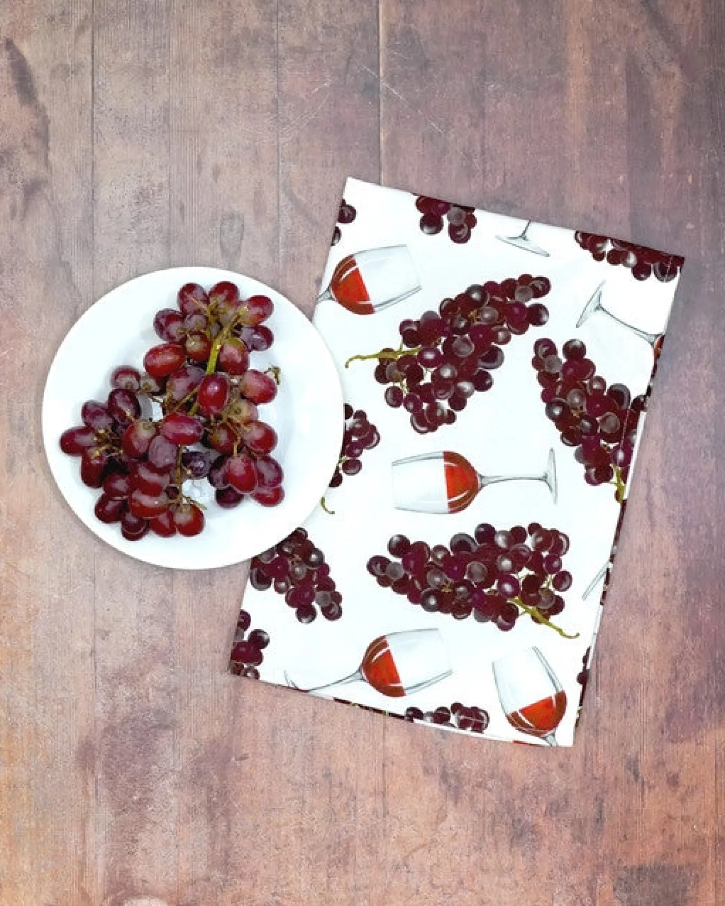 Corinne Alexander Red Wine Tea Towel by