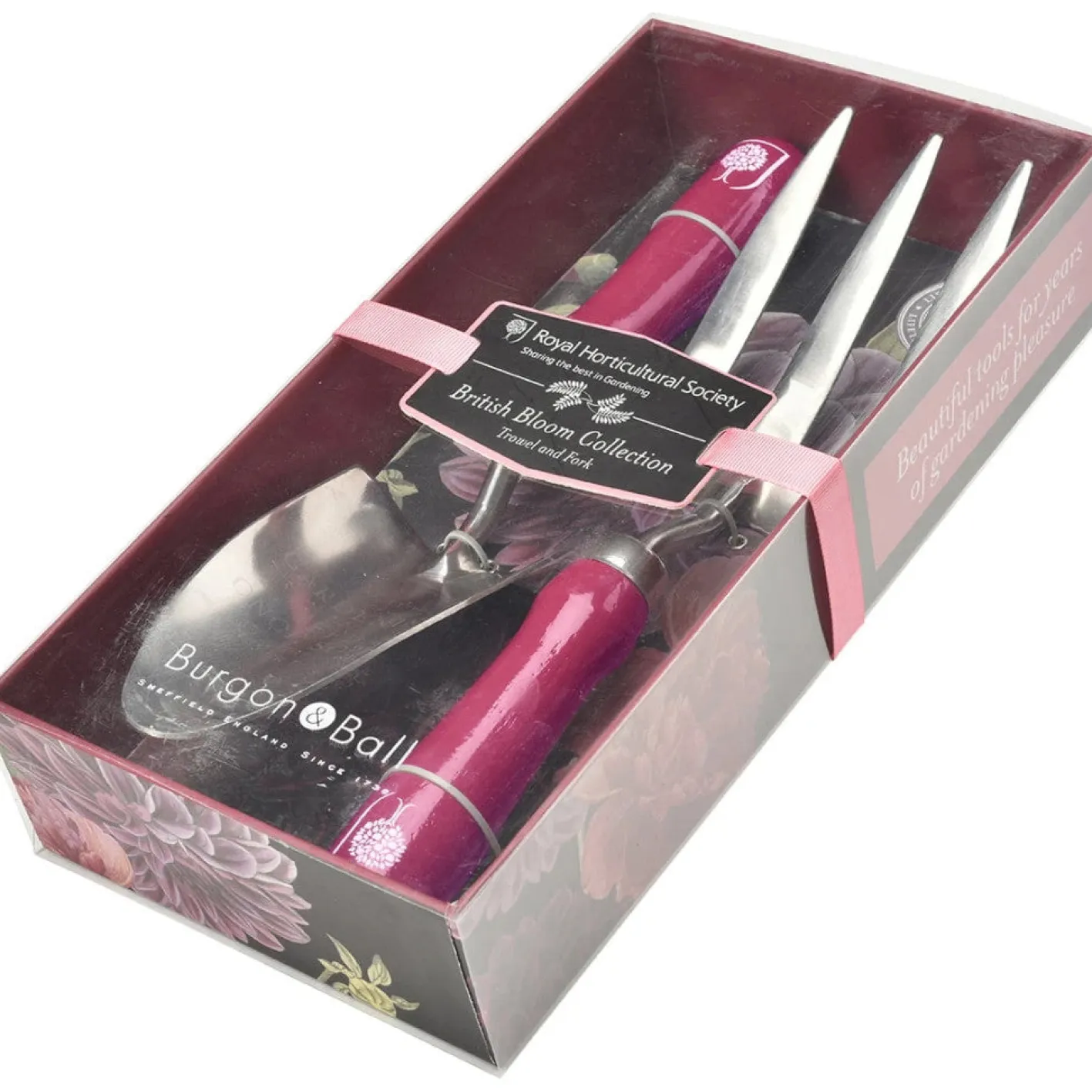 Burgon & Ball RHS British Bloom Trowel and Fork Gift Box