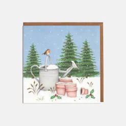Lottie Murphy Robin & Watering Can Christmas Card
