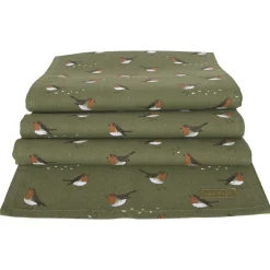 Sophie Allport Robins Green Table Runner