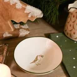 Sophie Allport Robins Stoneware Nibbles Bowl