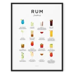 Everlong Print Co. Rum Cocktails Print - Framed