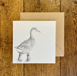 Katherine Sheard Designs Runaway Duck Greetings Card