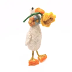 Amica Felt Runner Duck with Daffodil Felt Decoration