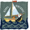 Emma Ball Sailing Birthday - Woolly Puffins Greetings Card
