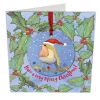 Emma Ball Santa Robin Melamine Bauble Card
