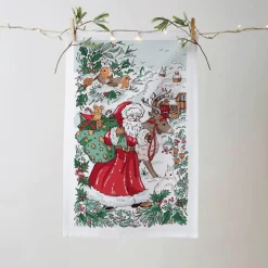 Ulster Weavers Santa Scene Recycled Cotton Tea Towel