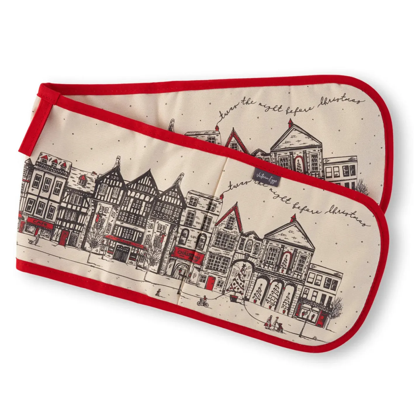 Victoria Eggs Santa's Sleigh Double Oven Glove