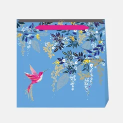Penny Kennedy Sara Miller Blue Hummingbird Medium Gift Bag