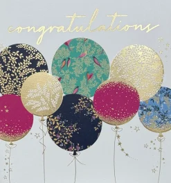 The Art File Sara Miller Congratulations Balloons Greeting Card