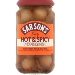 Tea & Biscuits Sarsons Hot & Spicy Pickled Onions