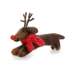 Amica Felt Sausage Dog with Antlers