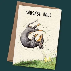 Bewilderbeest Sausage Roll Greetings Card