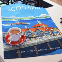 Town Towels Scotland - Dunoon Pier Tea Towel