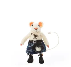 Sew Heart Felt Scottish Felt Mouse in Blue Kilt