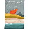 Town Towels Scottish Highlands - Scotland Highland Cow Tea Towel