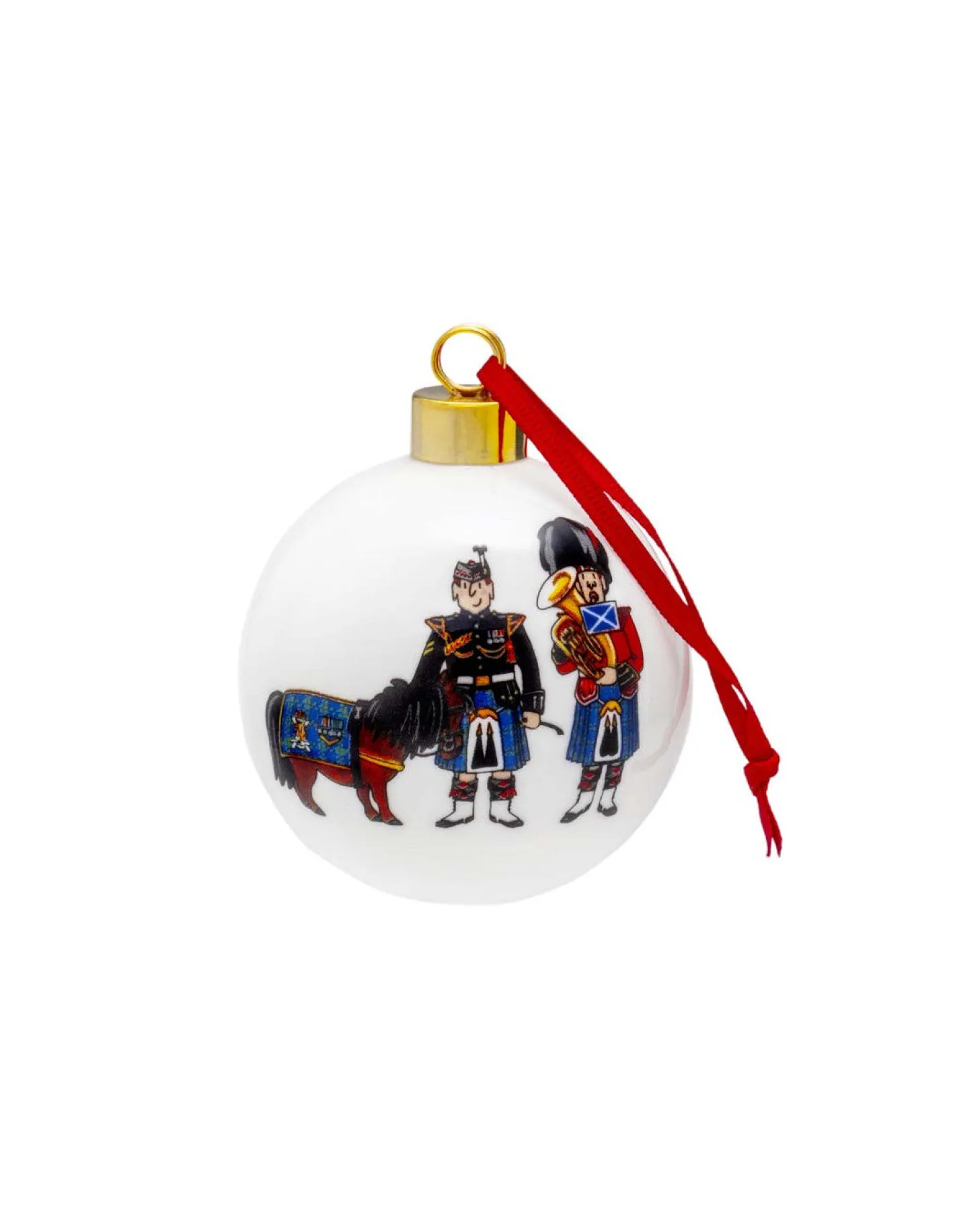 Alison Gardiner Scottish Pipers Bauble Boxed