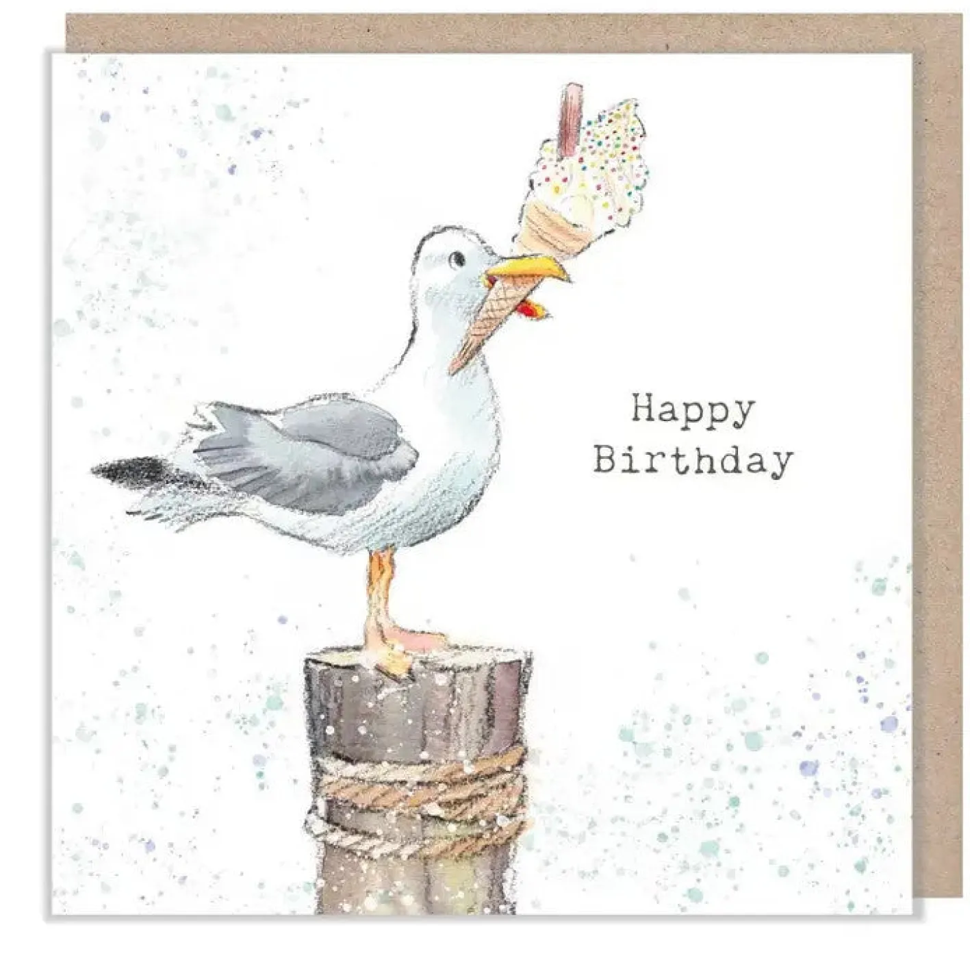 Paper Shed Design Seagull "Happy Birthday" Greetings Card