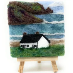 The Crafty Kit Co. Seashore Bothy Paint with Wool Needle Felting Kit