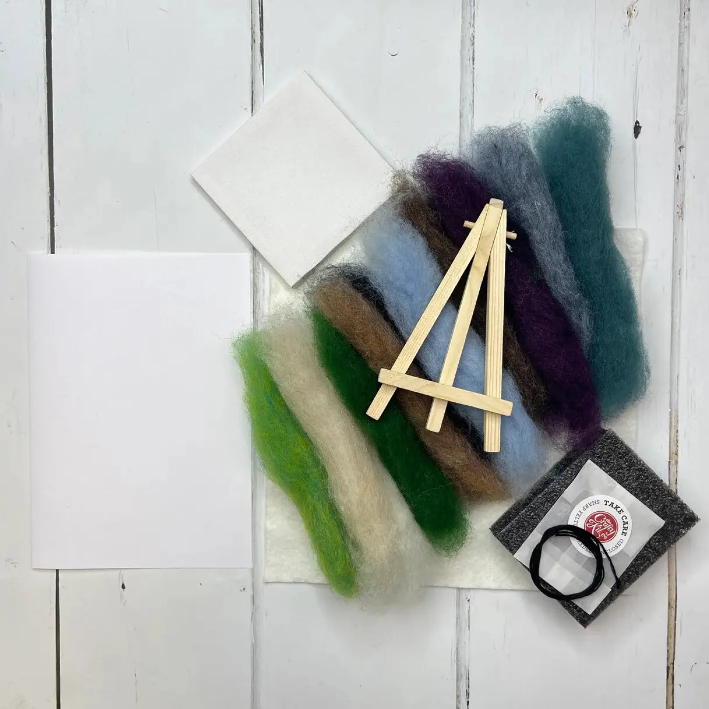 The Crafty Kit Co. Seashore Bothy Paint with Wool Needle Felting Kit