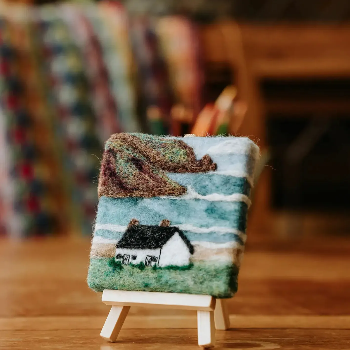 The Crafty Kit Co. Seashore Bothy Paint with Wool Needle Felting Kit