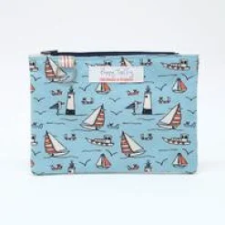 Poppy Treffry Seaside Flat Zip Purse with Keyring