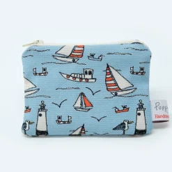Poppy Treffry Seaside Small Flat Coin Purse