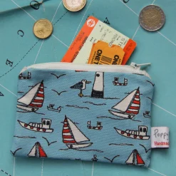Poppy Treffry Seaside Small Flat Coin Purse