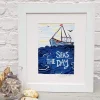 Lucky Lobster Seas the Day Print Framed
