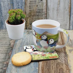 Emma Ball Sea Thrift Puffins Bone China Mug (Boxed)