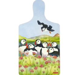 Emma Ball Sea Thrift Puffins Large Chopping Board