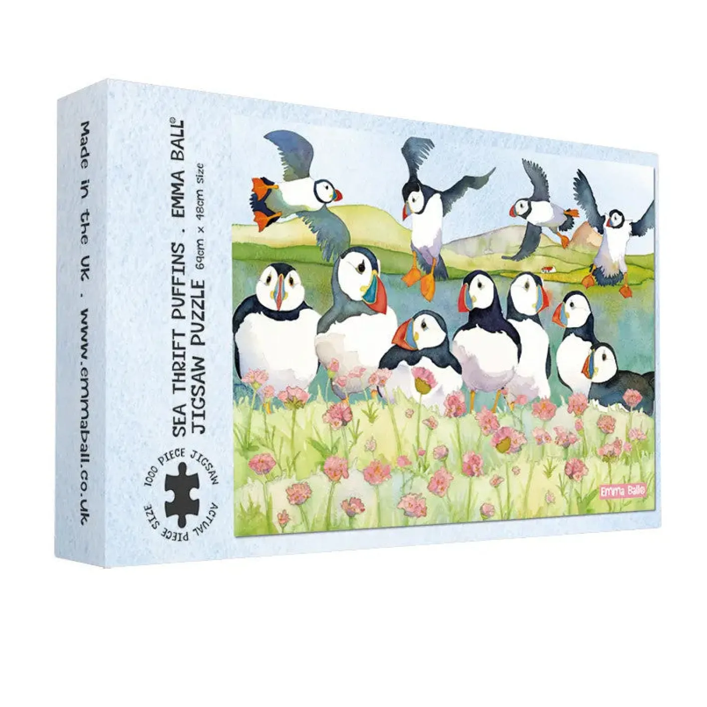 Emma Ball Sea Thrift Puffins 1000 Piece Jigsaw Puzzle