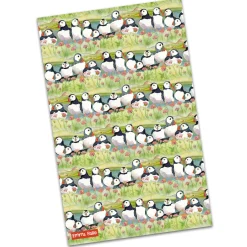 Emma Ball Sea Thrift Puffins Tea Towel