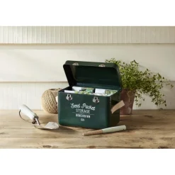 Burgon & Ball Seed Packet Storage Tin in Frog Green
