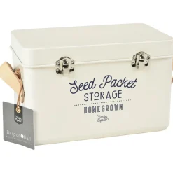 Burgon & Ball Seed Packet Storage Tin in Stone