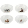 Wrendale Designs Set of Four 6 Inch Bowls  (Hare, Duck, Mouse, Squirrel)