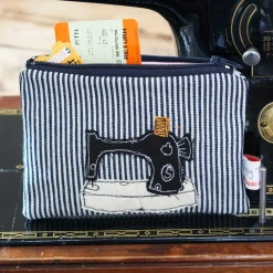 Poppy Treffry Sewing Embroidered Flat Coin Purse