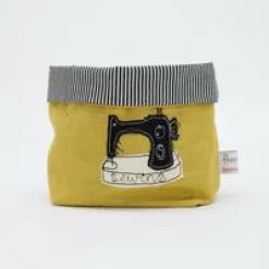 Poppy Treffry Sewing Machine Embroidered Mini Storage Pot