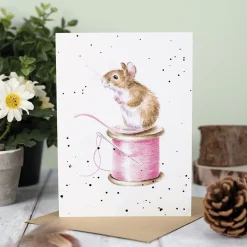 Wrendale Designs 'Sew it Begins' Blank Greetings Card