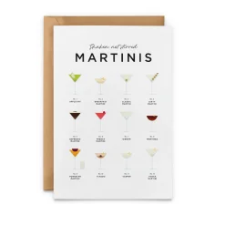 Everlong Print Co. Shaken, Not Stirred Martinis Card