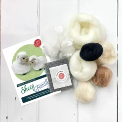 The Crafty Kit Co. Sheep Family Needle Felting Kit