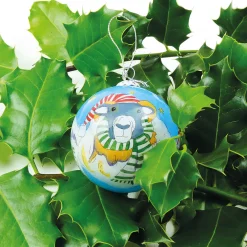 Emma Ball Sheep Handpainted Glass Bauble